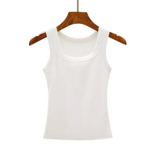 Débardeur doux haut en coton femmes tenues d'été serré et Sexy débardeur tricoté bas chemise et haut sans manches pour vêtements d'extérieur - Product Image 2