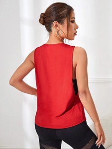 Débardeur de sport pour femmes, vêtement d'entraînement, de Yoga, de haute qualité, personnalisé, 100% coton, nouvelle collection - Product Image 2