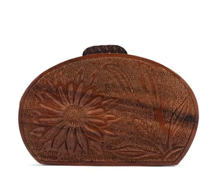 กระเป๋าคลัทช์ไม้สีน้ำตาลมีเชือกผูกกระเป๋าถือกระเป๋าตกปลาทำด้วยมือสำหรับชายหาดทำจากหัตถกรรม tayyab - Product Image 3