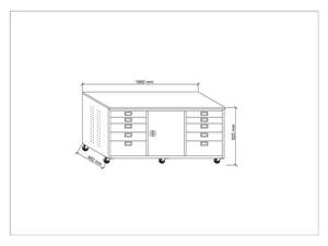 Professional Automotive <b>Tool</b> Cabinet Workstation with Modular Knock-down Design 10 Drawers OEM Customizable <b>Rolling</b> Workbench - Product Image 6