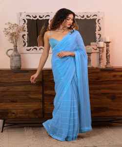 Sarees en rayonne modernes qui offrent à la fois confort et style, idéales pour les sorties décontractées Sarees à bas prix et abordables - Product Image 3