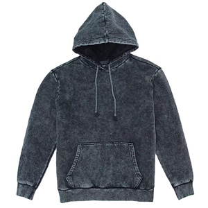 Vente en gros fabricant : Veste streetwear d'hiver de haute qualité, zippée, brodée, vintage, effet soleil délavé, déchirée, délavée à la pierre et à l'acide, et vieillie - Product Image 6