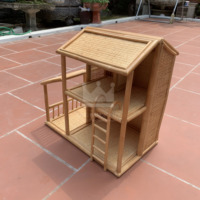 Maison de poupée de haute qualité pour les aventures sauvages pour l'imagination Little One Rattan Doll House Made in Vietnam
