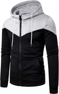 เสื้อฮู้ดแบบสวมศีรษะสำหรับผู้ชายเสื้อฮู้ดแบบรูดซิป3D พิมพ์ลายพัฟโลโก้ตามสั่งสไตล์ไฮสตรีทสูง - Product Image 2