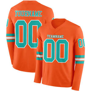 Camiseta de fútbol americano de malla de poliéster 100% personalizada Premium, camiseta de fútbol americano transpirable con logotipo frontal sublimado - Product Image 4