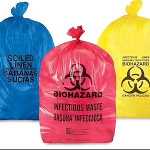 ถุงขยะทางการแพทย์แบบขายส่ง ถุงขยะโรงพยาบาลแบบใช้แล้วทิ้ง พร้อมการพิมพ์กราเวียร์ วัสดุ HDPE/LDPE รีไซเคิลได้ พร้อมหูหิ้วแบบเสื้อกั๊ก - Product Image 2