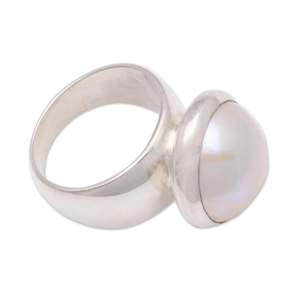 Diseñador al por mayor 925 plata esterlina brillante perla cultivada cóctel anillo de moda Hip Hop fiesta cristiana joyería esposas - Product Image 2