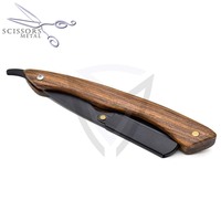 CISEAUX METAL Rasoir droit professionnel pour hommes, lame unique en acier inoxydable, rasoir de sécurité allemand, rasoirs ABS