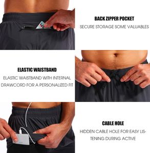 Pantalones cortos de malla para correr de gimnasio atlético para hombre de alta calidad, ropa deportiva de entrenamiento de secado rápido personalizada con bolsillos, diseño transpirable 2 en 1 - Product Image 5