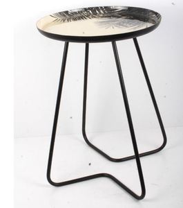 Table en fer de conception antique de nouveau design avec dessus en bois gravé noir fini maison chambre d'hôtel ItemCreative DesignTable - Product Image 5