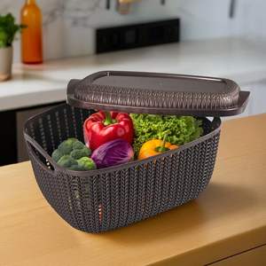 Panier de rangement en plastique Champion Premium, forme ovale, haute qualité, design portable, multi-usages pour la maison, la cuisine, le bureau, l'hôtel - Product Image 6
