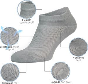 Precio de fábrica en calcetines atléticos de corte bajo para hombres Arco de compresión y mezcla de algodón transpirable suave Moq bajo para pedidos a granel - Product Image 2