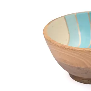 ชามไม้สำหรับตกแต่งทันสมัยพิมพ์ลายคลื่นมหาสมุทรสำหรับห้องครัวและรับประทานอาหาร - Product Image 3