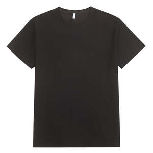 T-shirts pour hommes de marque personnalisée avec motif uni en coton/fibre de bambou, manches courtes, design décontracté - Product Image 1