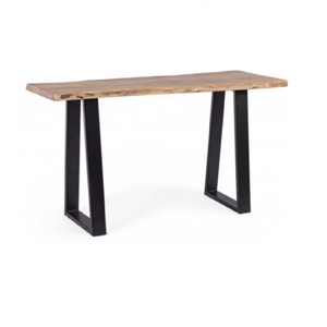 Table de console durable en bois de manguier fer bord vivant pliable industriel salon chambre à coucher salle à manger maison hôtel villa appartement entrée - Product Image 1