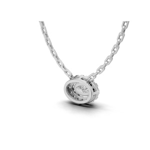 Pendentif ovale halo en diamant de laboratoire Radiant Alessandra 0,650 Ct 9 KT 14 KT 18 KT Or Bijoux Vente en gros Fournisseur OEM Export - Product Image 3