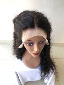 Gran oferta 100% Raw sin procesar templo indio 24 "Natural rizado Frontal HD encaje Peluca de cabello humano 180% densidad completa a precios al por mayor - Product Image 4