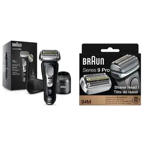 Braun Electric Razor, Waterproof Foil Shaver for Men Series 9 Pro 9460cc Wet & Dry Shave, With ProLift Beard Trimmer