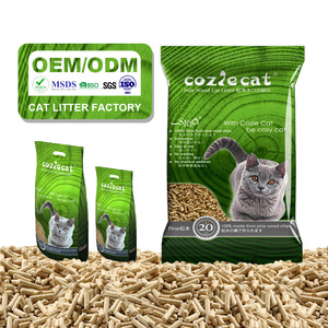 Großhandel Kiefernholz Pellet Katzenstreu Natürlicher staubfreier Kiefernholz Pellet Klumpen Katzenstreu 5L 10L 25KG - Product Image 1