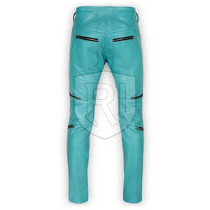 Nouveauté 2025 Pantalon en cuir pour homme de haute qualité respirant et écologique Style décontracté léger Taille mi-haute Coupe droite - Product Image 3
