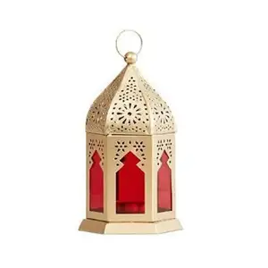 Antique Collection Moroccan Moksha Hanging Lantern Laltern Lamp with Tealight Candle Holder