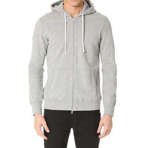 Vente directe d'usine, meilleur design, sweat à capuche zippé pour homme, basique, coton mélangé, surdimensionné, lourd, sweat à capuche entièrement zippé, logo personnalisé - Product Image 1