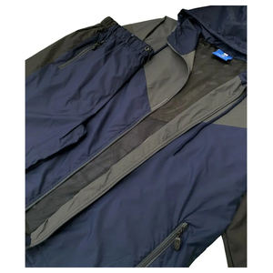 Custom Lightweight Custom Nylon Windbreaker Tracksuit for <b>Men</b> Simple <b>Black</b> Zip Sweatsuit Windbreaker Windbreaker Tracksuit - Product Image 6