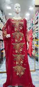 Kaftan marocain, magnifique kaftan coloré, kaftan traditionnel musulman, travail de perles de pierre, travail manuel, kaftan marocain, nouveau design 2022 - Product Image 2