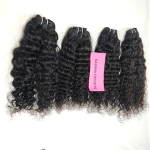 Couleur naturelle 100% cuticule indienne brute alignée traitement manufacturé aucun machine double trame extensions de cheveux humains traités - Product Image 2