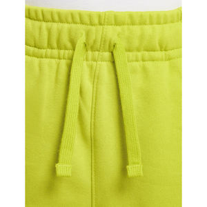 Pantalones cortos de lana amarilla opaca con logotipo personalizado para hombre, ropa de calle hasta la rodilla, estilo informal con cordón, servicio OEM, patrón sólido - Product Image 3