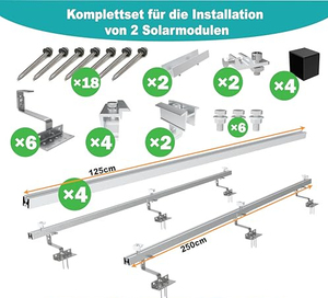 Pinces de fixation solaires réglables en aluminium 30mm 35mm pour <span class=keywords><strong>panneaux</strong></span> photovoltaïques avec système de montage rapide - Product Image 4
