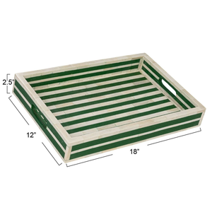 ถาดเสิร์ฟลายโมเสคประณีต งานฝังกระดูก ดีไซน์หรูหรา เป็นมิตรต่อสิ่งแวดล้อม |   ของตกแต่งบ้านทำมือคุณภาพพรีเมียม ทนทาน ล้างในเครื่องล้างจานได้ - Product Image 3