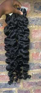 Superventas Natural rizado 100% virgen indio crudo cutículas alineadas extensiones de cabello sin procesar textura negra para mujeres cabello a granel - Product Image 2