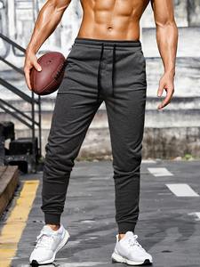 Joggers de lana de otoño para hombre, ropa de calle sólida, pantalones de chándal, pantalones de chándal informales - Product Image 5