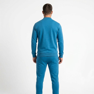 Ensemble de survêtement respirant pour homme Hawk Eye Sports, sweat à capuche en molleton fin 300g, coupe ajustée, avec fermeture boutonnée sur toute la longueur - Product Image 2