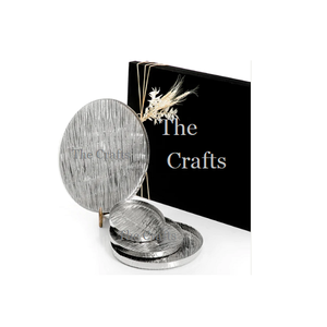 Ensemble de 3 plateaux de service en aluminium en vrac de haute qualité pour desserts et collations de forme ronde pour les meilleures ventes - Product Image 3