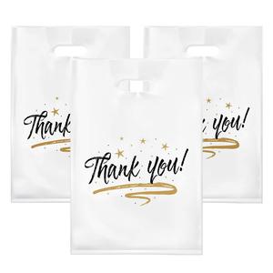 Bolsas de plástico para camisetas reutilizables de HDPE/LDPE, varios tamaños, colores, manijas de sellado de válvulas para embalaje de ropa, supermercados - Product Image 1