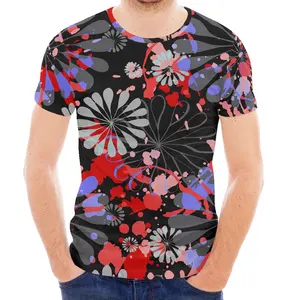 Camiseta com estampa de wak para homens, blusa fashion masculina de rua