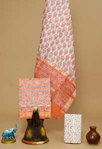 Materiales de vestido de seda Maheswari adecuados para diseñadores de vestidos y fabricantes de ropa de mujer para reventa en un bonito diseño de bordes. - Product Image 5