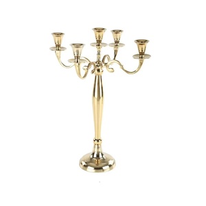Tall Metal <b>Candle</b> Holder Nickel Modern 5 Arms <b>Tea</b> <b>Light</b> Holder Long Stem Candelabra for Home Decoration Centerpiece Wedding - Product Image 5
