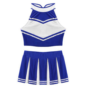 Tenue de cheerleading pour jeunes et adultes avec haut, jupe et short, légère et confortable, idéale pour l'entraînement et les événements - Product Image 1