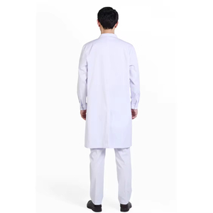 Bata de laboratorio Premium diseñada para médicos profesionales con tela antiarrugas y ajuste relajado | Uniforme de médico para hombres - Product Image 6