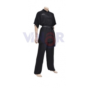 Vêtements de Kung Fu pour Enfants Uniformes traditionnels de Tai Chi pour Garçons Filles Aile d'Art Martial Chinois Costume Tang à Manches Courtes Service OEM - Product Image 3