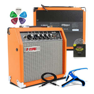 Amplificador de Guitarra Naranja de 5 Núcleos y 20W, Amplificador Portátil para Bajo Eléctrico y Acústico con Altavoz de 6.5 Pulgadas y Control de Ecualización - Product Image 1