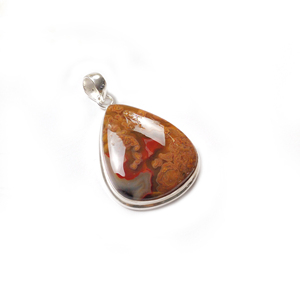 Colgante de Ágata Roja de Botsuana en Forma de Corazón, Venta al por Mayor |   Colgante de Plata 925 |   Proveedor de Joyería al por Mayor - Product Image 2