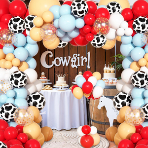 Set di Palloncini per Festa di Compleanno a Tema Fattoria e Mucca per Bambini, Decorazioni per Feste di Compleanno per Ragazzi e Ragazze, Arco e Ghirlanda di Palloncini - Product Image 1