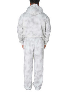 Los más vendidos hombres 100% algodón polar transpirable peso pesado ácido lavado hombres gota hombro cremallera chándales fabricación de ropa - Product Image 2