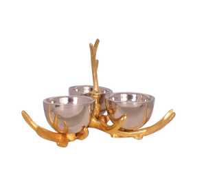 Bols décoratifs avec support en cuivre Centres de table pour utilisation pour les fleurs Fruits Bonbons Salade collations laiton brillant poli - Product Image 1