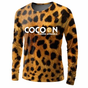Camisetas Personalizadas ODM OEM 100% Poliéster con Estampado de Leopardo, Sublimadas, Unisex para Adultos, Antibacterianas, Transpirables, Cuello Redondo, para Pesca - Product Image 3