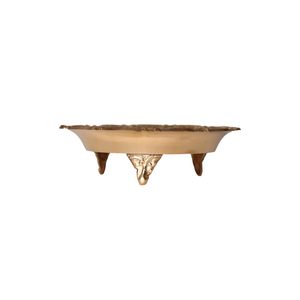Chowki en laiton pur pour le dieu, support en laiton robuste pour la prière avec un design traditionnel gravé - Product Image 3